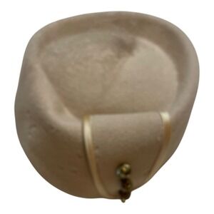 Vintage Roberta Bernays Wool Pillbox Hat Rhinestone Beaded